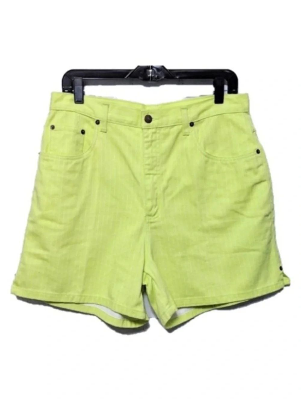 VINTAGE High Rise Yellow Mom Jean Shorts 12
